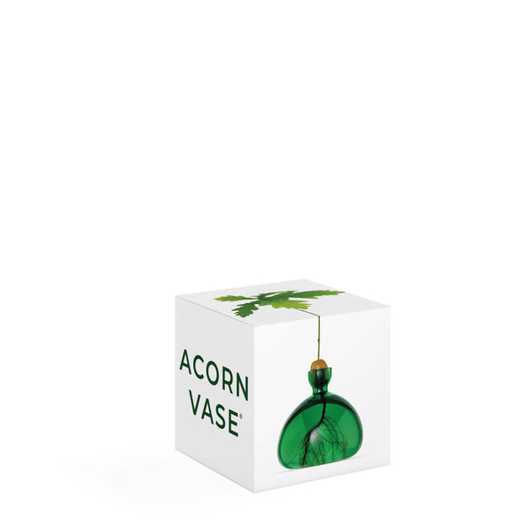 Acorn Vase Emerald Green