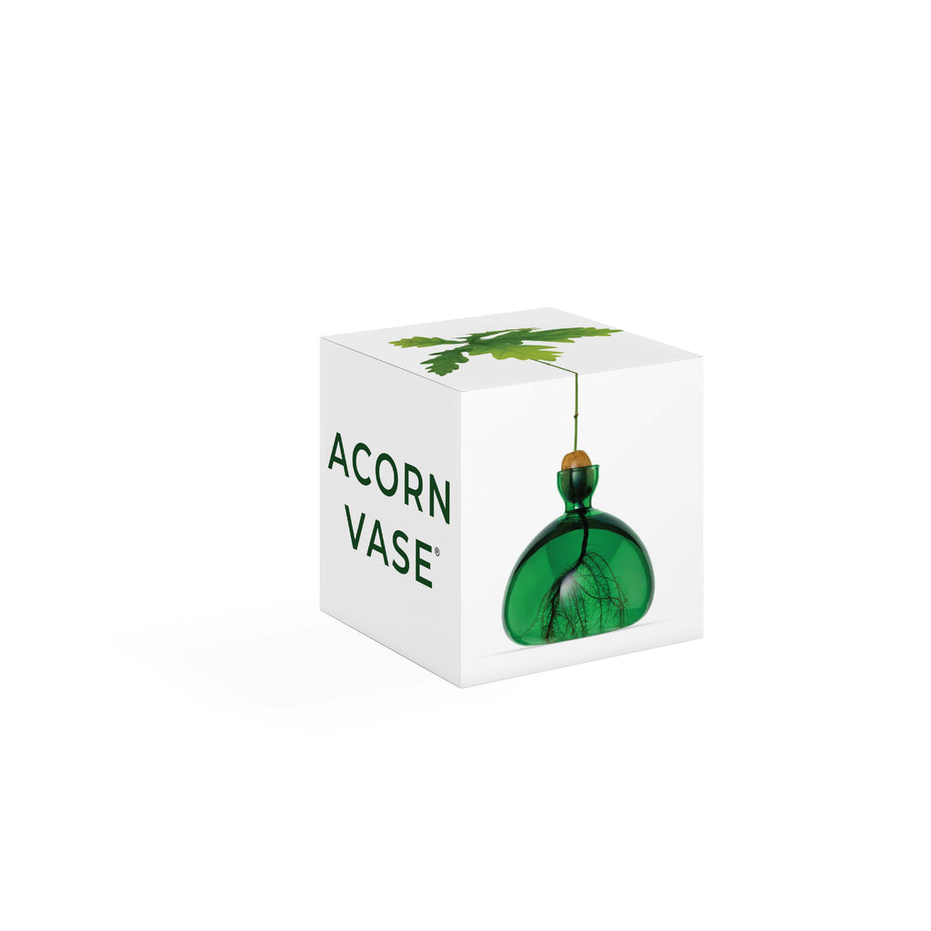 Acorn Vase Emerald Green